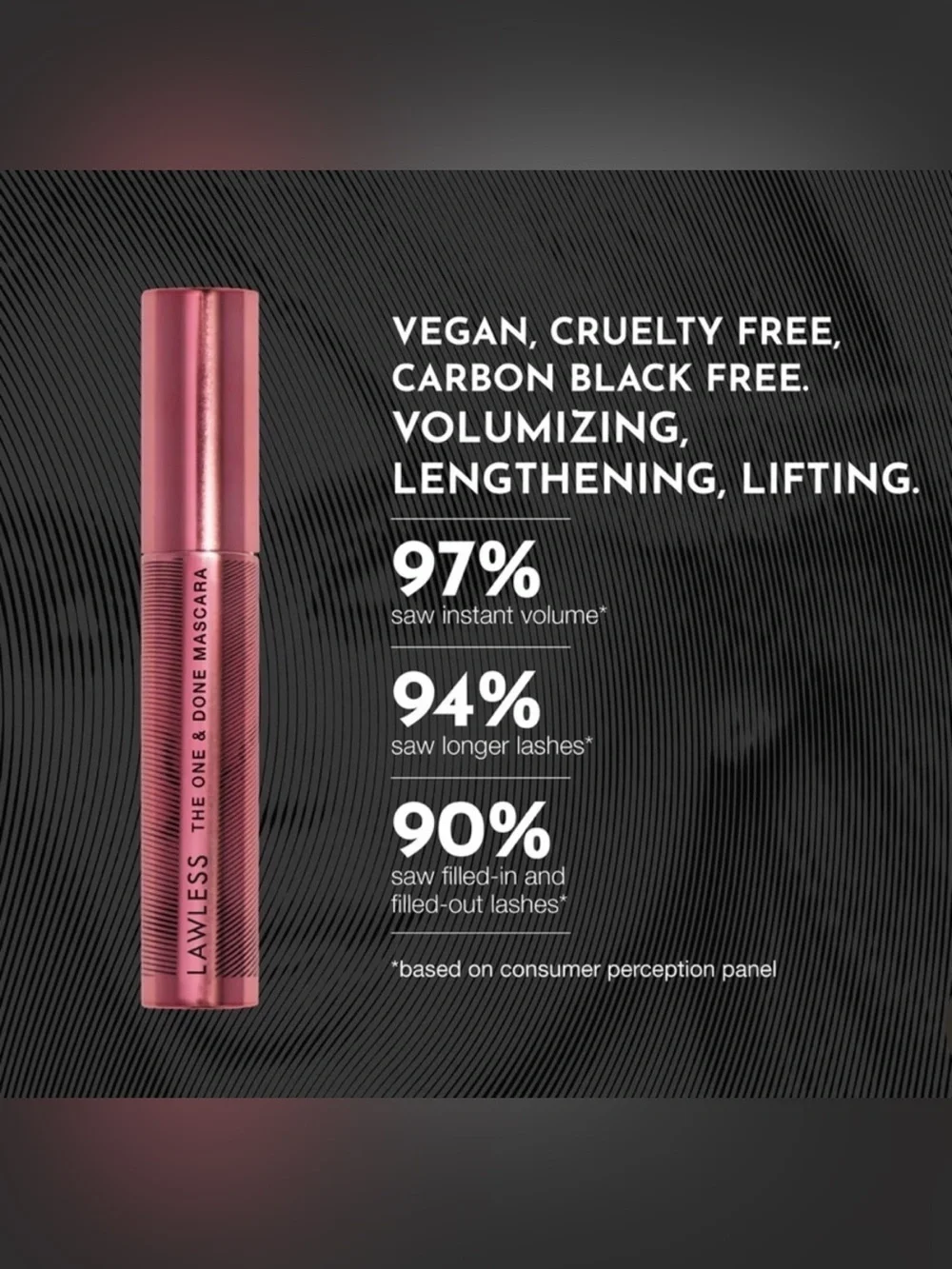 LAWLESS BEAUTY The One And Done Long-Wear Volumizing Mascara: Nightlife (black)